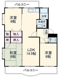 ガーデンハイツA棟【2階】の間取り