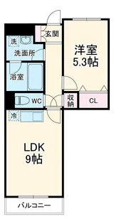 ロータス亀島【4階】の間取り