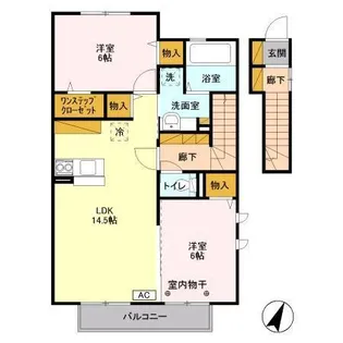 八千代の杜 サウスウィンドE【2階】の間取り