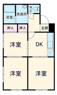 ハーモニー志津B【101号室】の間取り