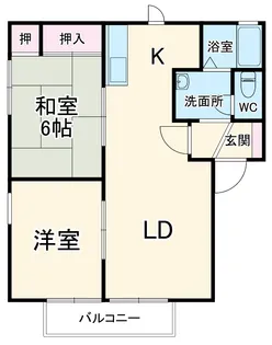 ハーモニー志津E【2階】の間取り