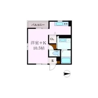 クレール・シャンブルⅡ【103号室】の間取り