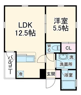 クラージュ【302号室】の間取り
