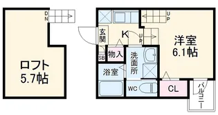 サクラテラス堀田【1階】の間取り