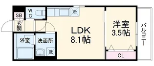 ジュネス内浜町【3階】の間取り