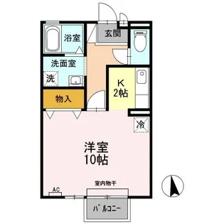 ソレーユ樹【203号室】の間取り