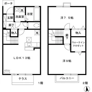 ルーチェ東水元【106号室】の間取り