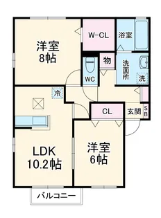 パピルス B【1階】の間取り