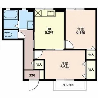 グリーンシティ愛野A【101号室】の間取り