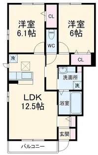 クレーデレ【1階】の間取り