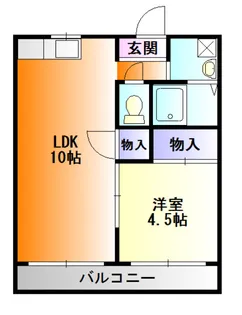 ニューバレイB【2階】の間取り