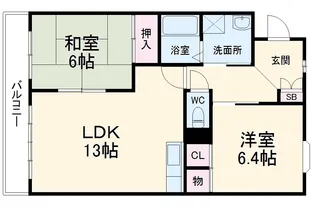 グリーンロータス【1階】の間取り