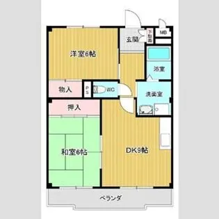 グリーンロータス【202号室】の間取り