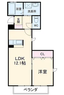ヴィラ・ロワール【E201号室】の間取り