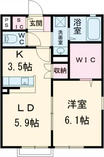 シャルロット【1階】の間取り