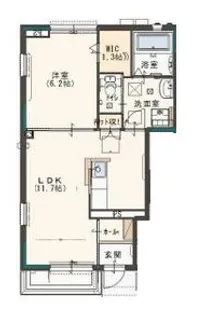 ハピネス E【101号室】の間取り