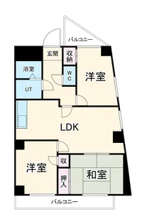 リバーサイドビュー【9階】の間取り