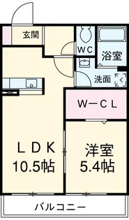 アルプス3号館【205号室】の間取り