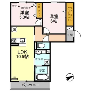 アクシスハイツ【2階】の間取り