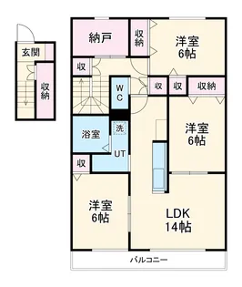 ラヴィベル【202号室】の間取り