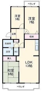 ヴェルデュール八事【110号室】の間取り