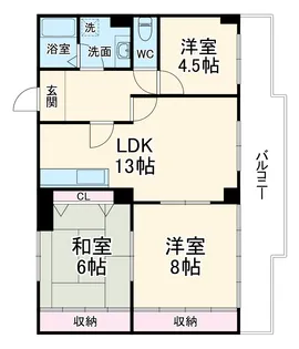 ドミール汐路【3階】の間取り