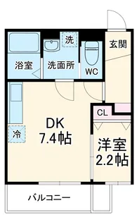 ウイングB【1階】の間取り
