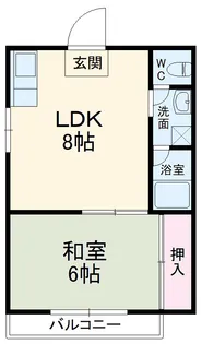 コーポ松城【2階】の間取り