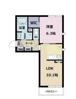 パームコテージⅥ番館【3階】の間取り