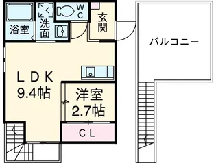 Grandtic伝馬町【2階】の間取り