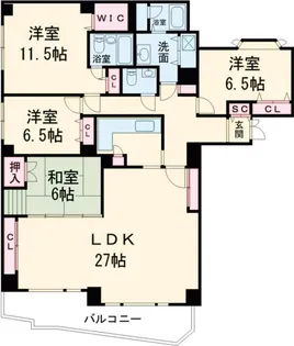 コスモリヴェール三軒茶屋【2階】の間取り