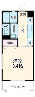アルファプレイス【201号室】の間取り