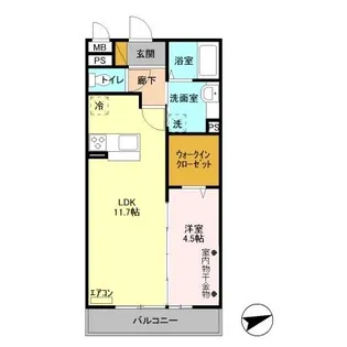 クレールコート【2階】の間取り