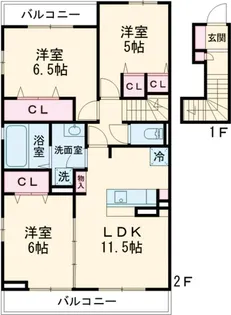 アネックスフジミ【2階】の間取り