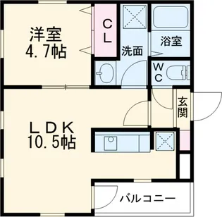 Cherim 瑞穂公園【102号室】の間取り