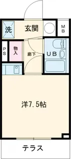 コスモリード駒沢大学【1階】の間取り