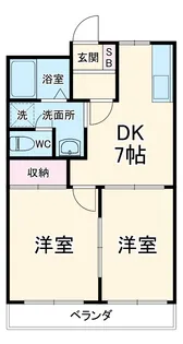レインボーパレス一番館【101号室】の間取り