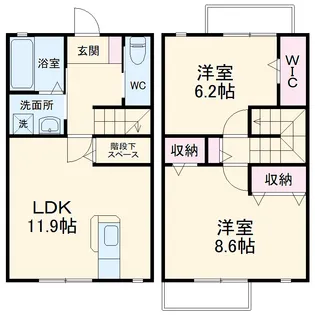 エルメゾン今岡【1階】の間取り