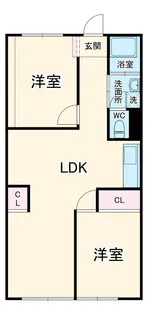 蜆橋ハイツ【401号室】の間取り