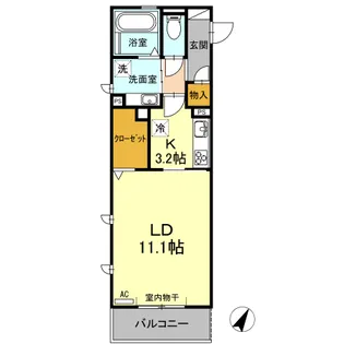 THE FIRST【210号室】の間取り