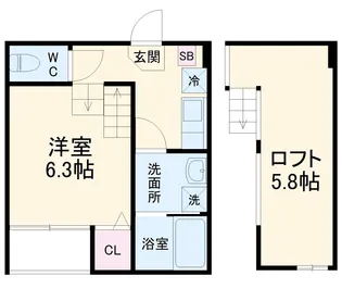 ハーモニーテラス駈上【1階】の間取り