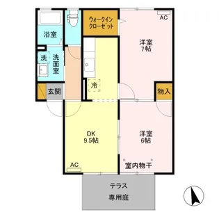 コージーコート【102号室】の間取り