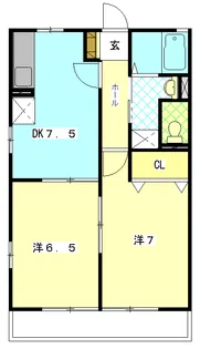 クレール葵【201号室】の間取り