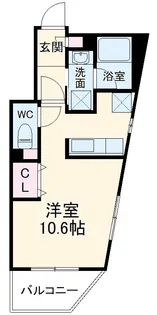 K.E オラージュ【101号室】の間取り