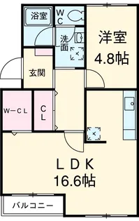 ハイツテクトピア掛川Ⅱ【1階】の間取り