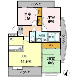 ビラーション笠寺【401号室】の間取り