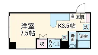 パールナッツ【6B号室】の間取り