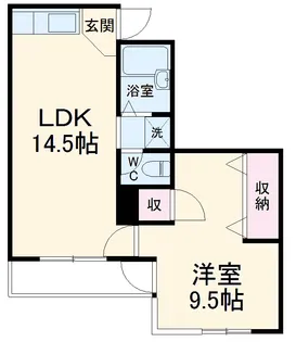 パールナッツ【6C号室】の間取り