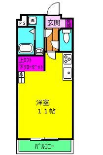 ウッドベルスクエアA棟【1階】の間取り