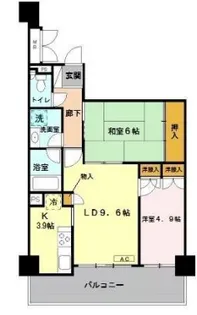 グランデュオ南街区【3階】の間取り